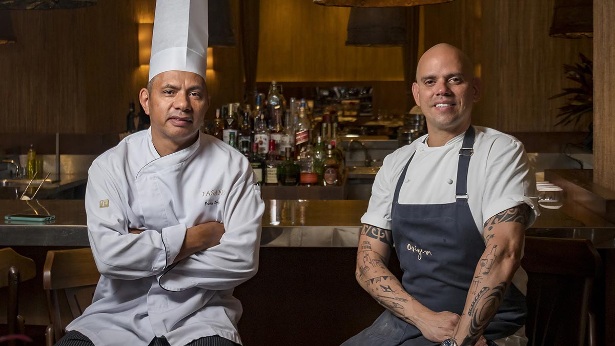 Fasano e Origem: chef Bahia Brito e chef Fabrício Lemos