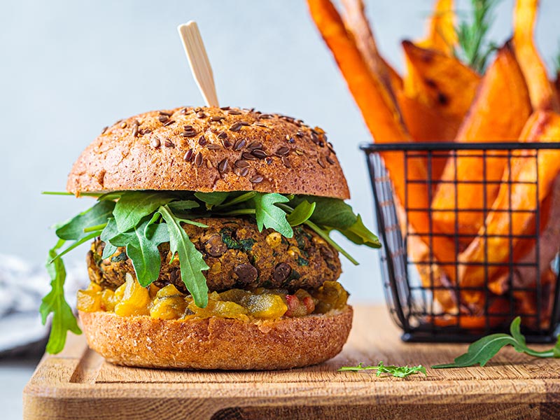 Opções de hambúrguer vegano
Diversidade de hambúrgueres
Experiência gastronômica com hambúrguer