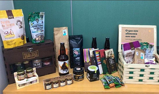 Produtos brasileiros na cerimônia da Embaixada do Reino Unido